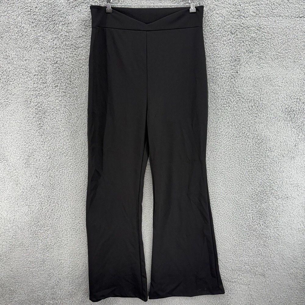 Fashion Nova Womens 1X Flare‎ Game High Waisted Black Dress Pants NWT